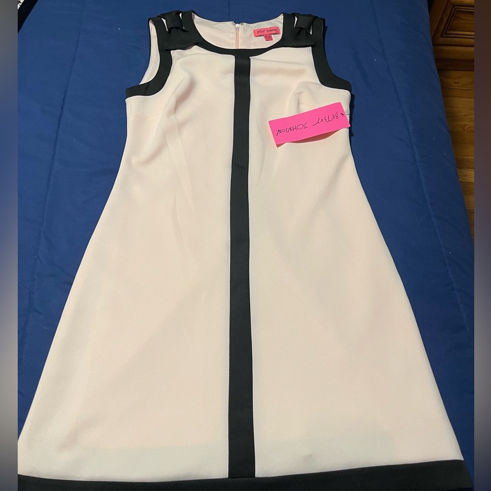 Pink and Black Betsey Johnson Sheath Dress